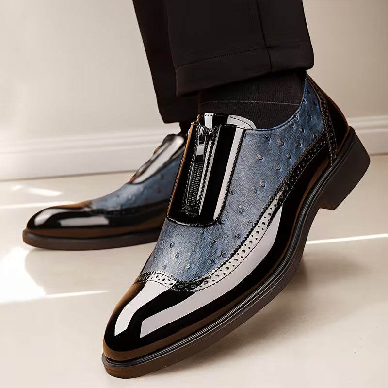 Ostrich Leather Oxford Shoes