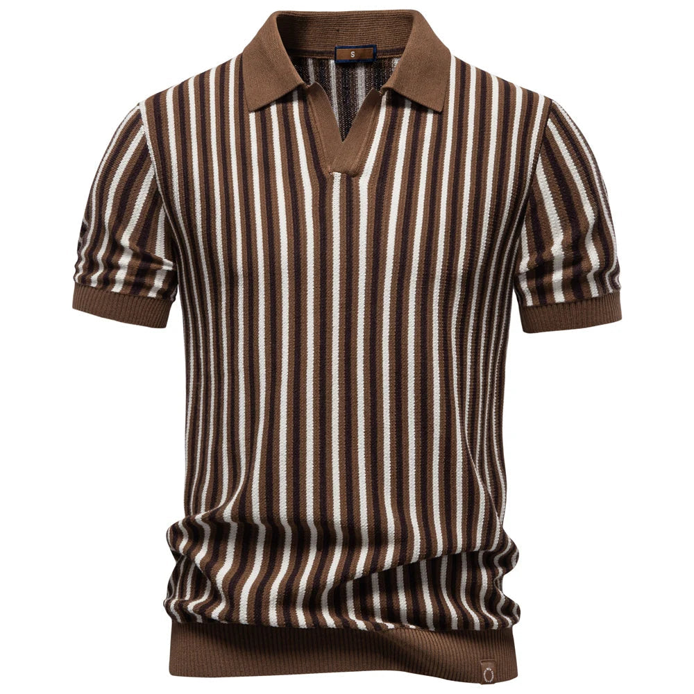 Men’s Premium Stripe Polo Shirt