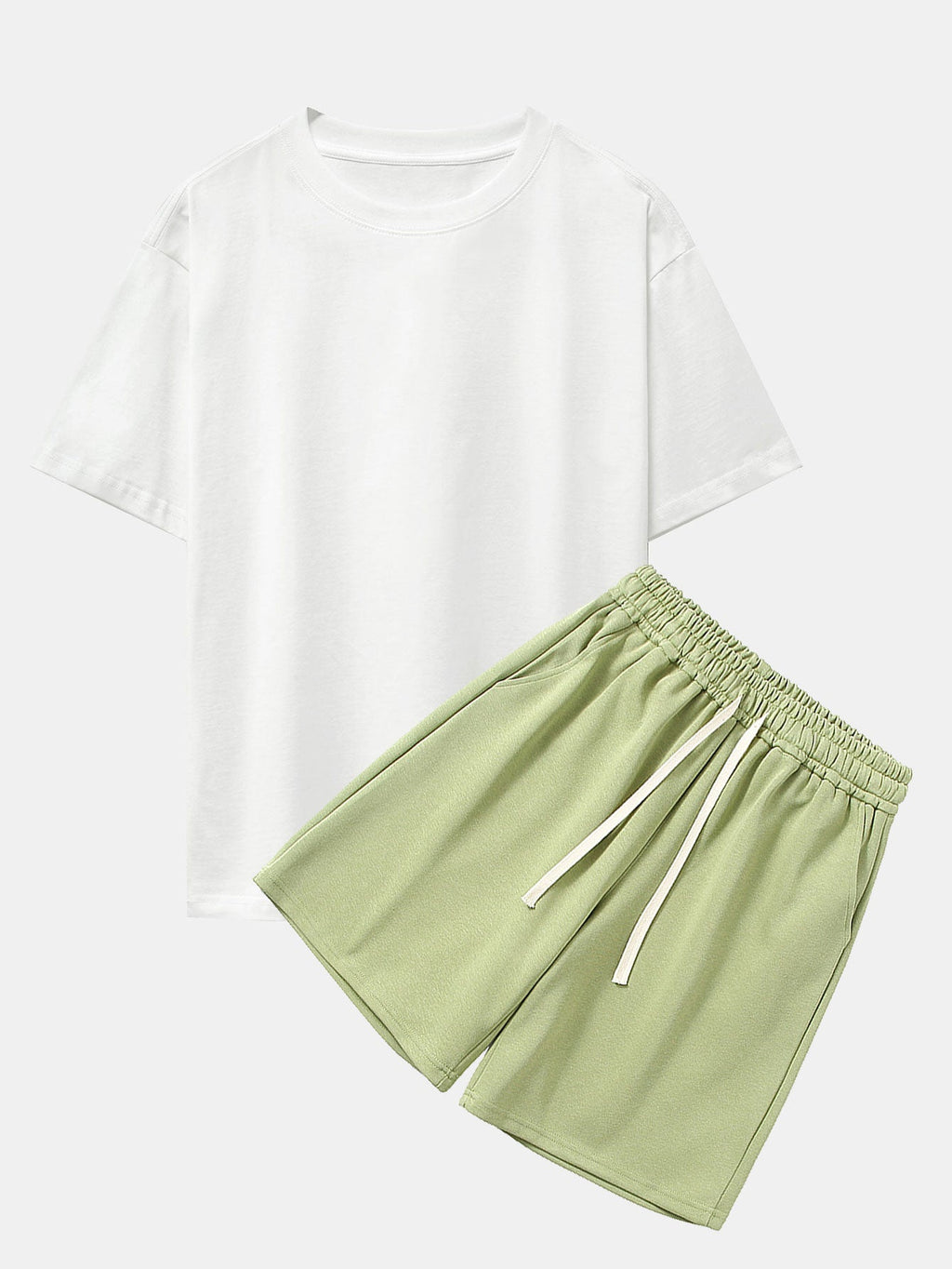 Heavy Weight Drop Shoulder Oversize T-Shirt & Jersey Shorts