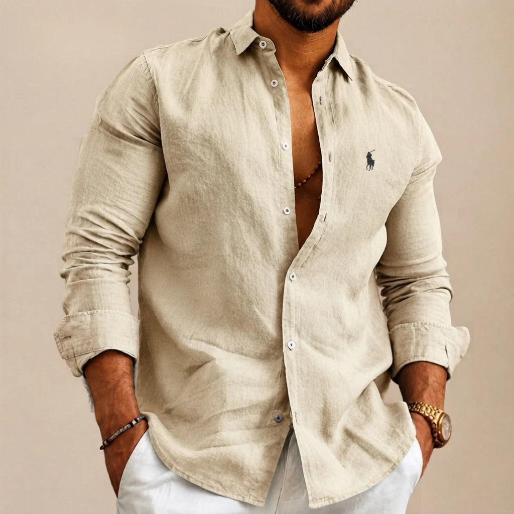RL™ Men’s Premium Linen Button-Up Shirt