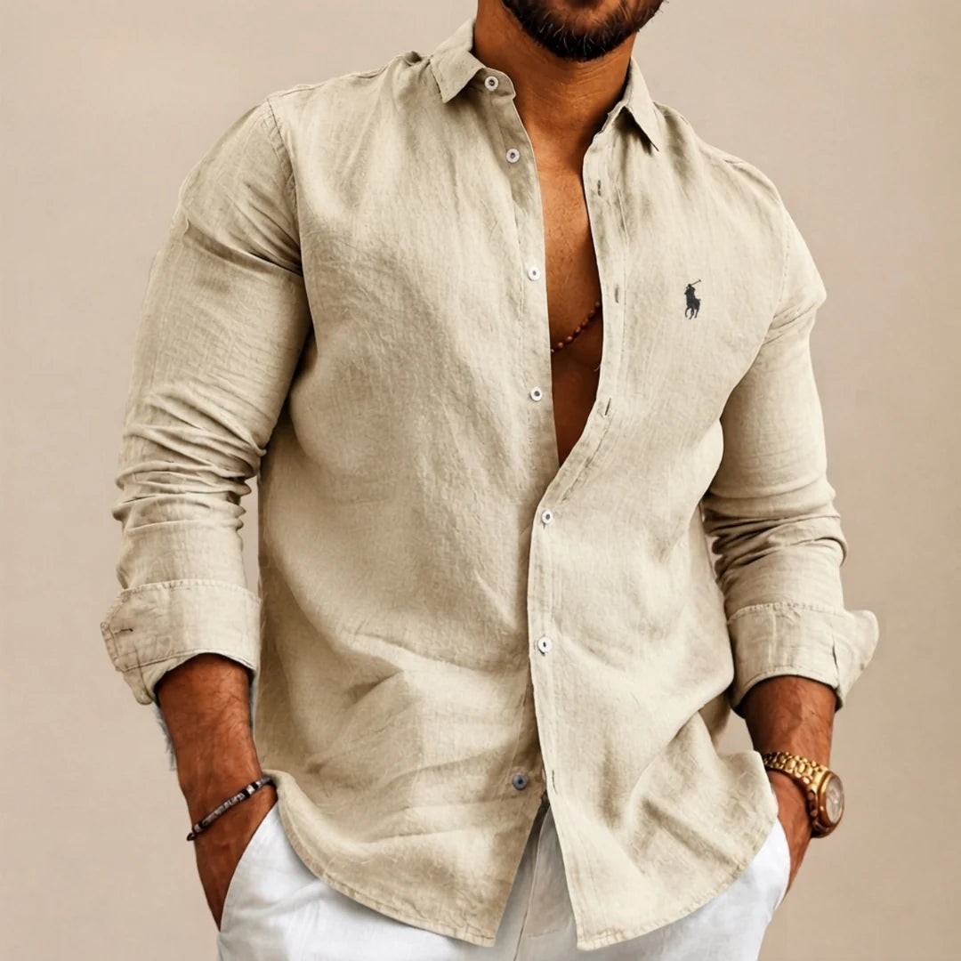 RL™ Men’s Premium Linen Button-Up Shirt