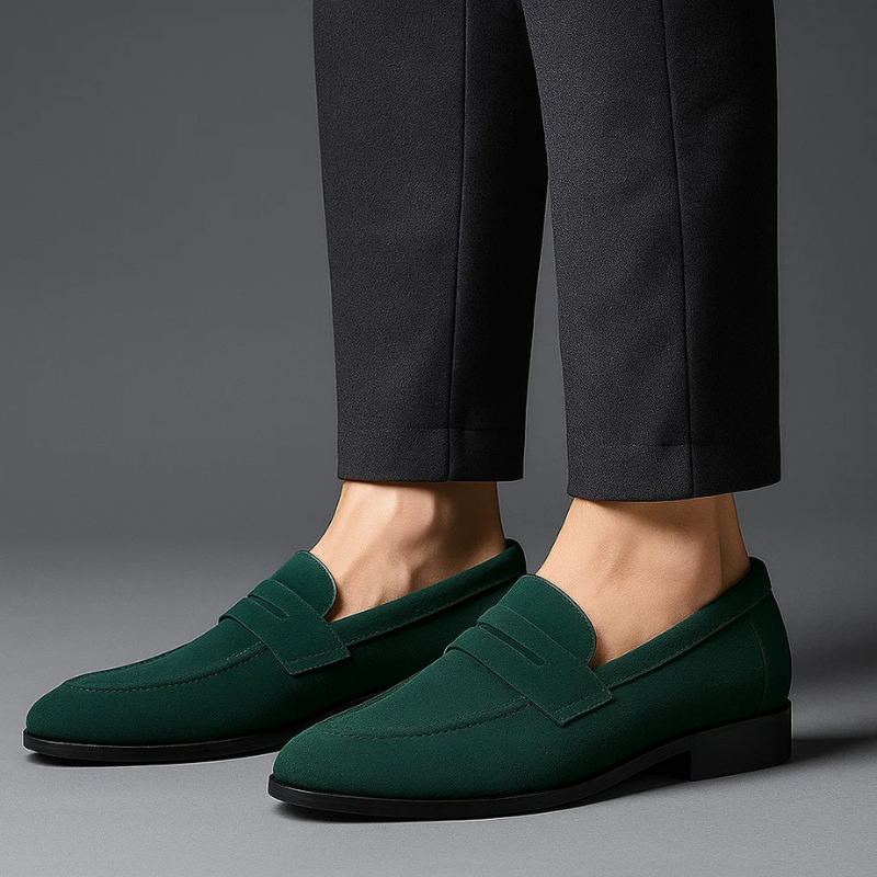 Marco Suede Penny Loafer Shoes