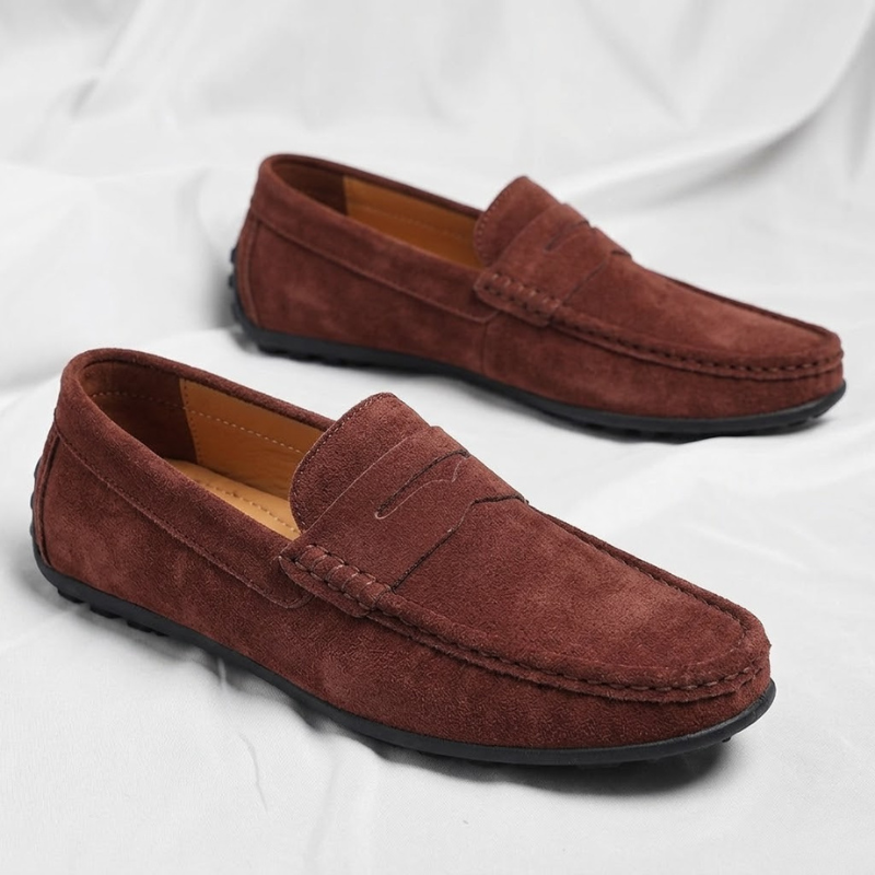 Veneto Suede Slip-On Loafers