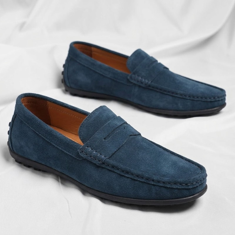 Veneto Suede Slip-On Loafers