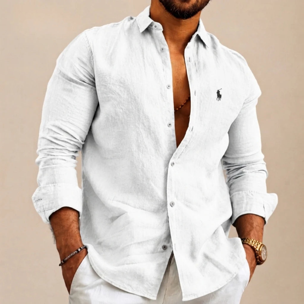 RL™ Men’s Premium Linen Button-Up Shirt