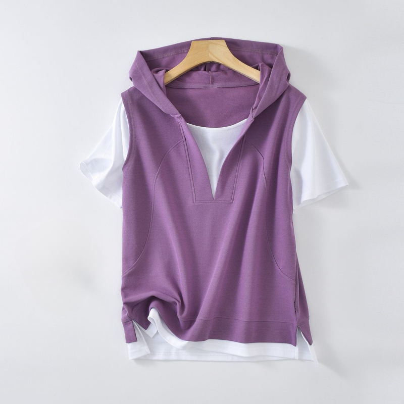 Layered Hoodie Tee in Savannah Style