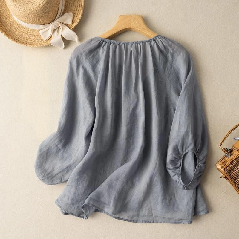 Camille Linen Top