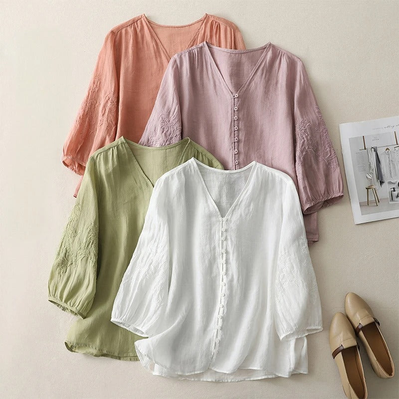 Solana Linen Top