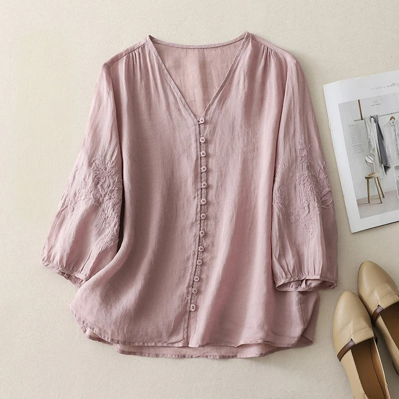 Solana Linen Top