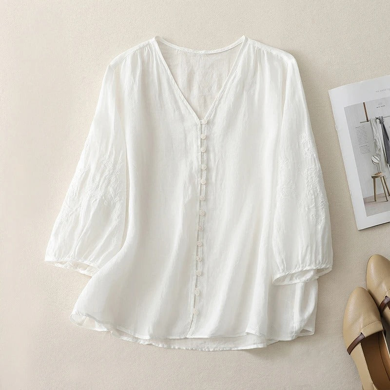 Solana Linen Top