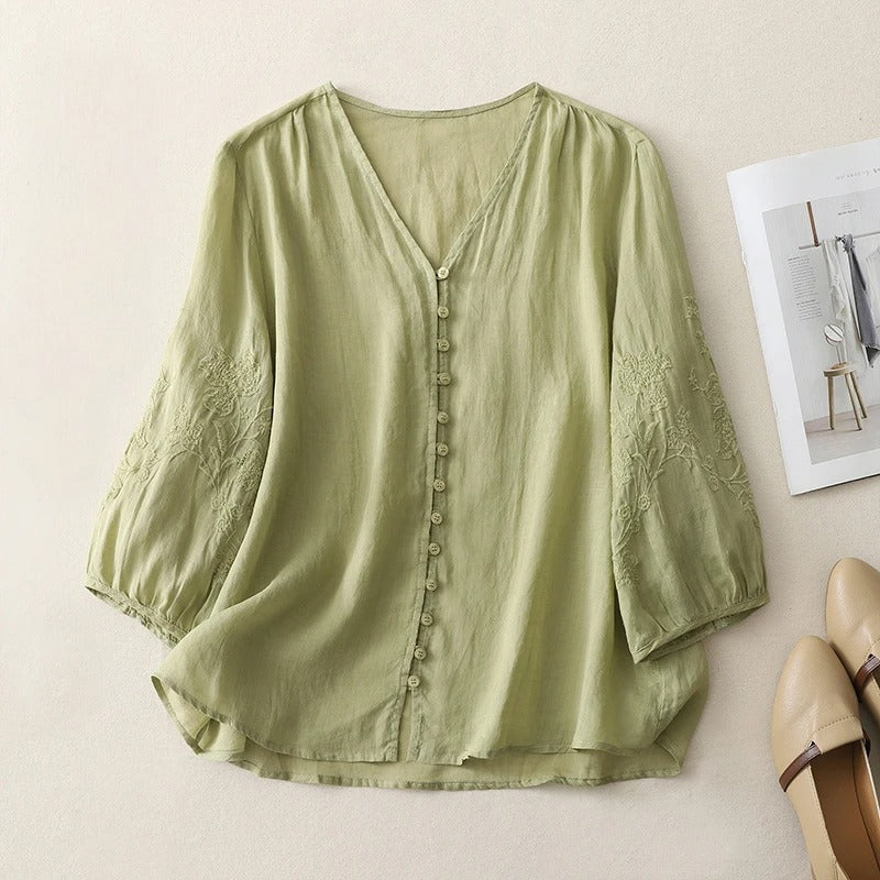 Solana Linen Top