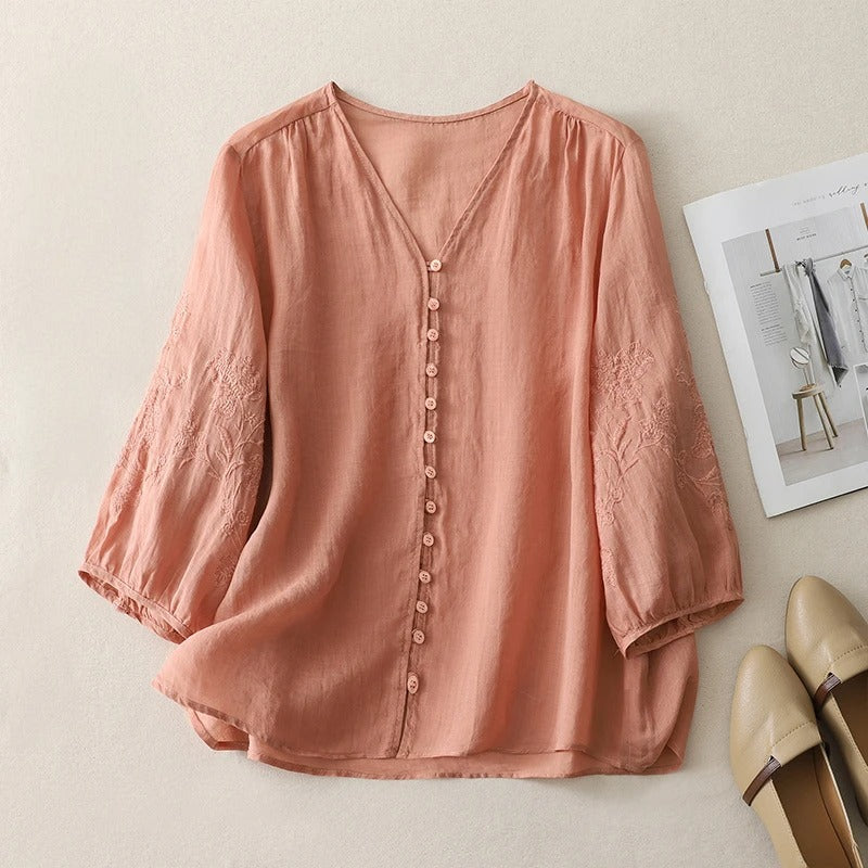 Solana Linen Top