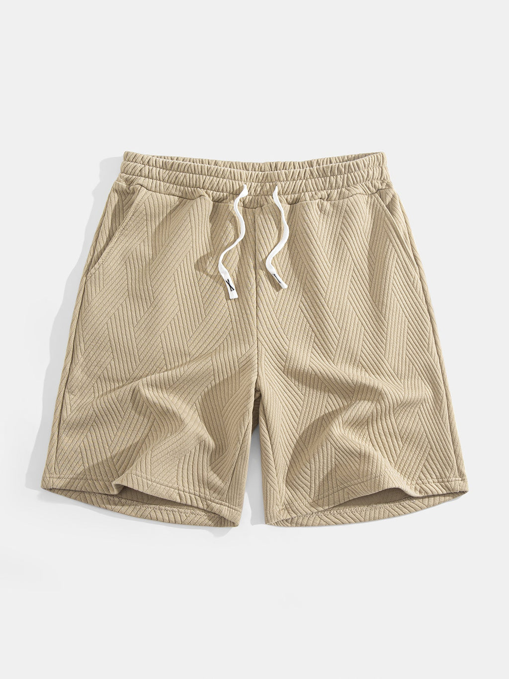 Striped Jacquard Sleeveless Hooded T-Shirt & Shorts