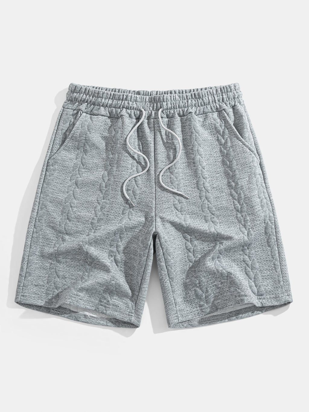 Relax Fit Mid-Length Sleeve Twist Jacquard T-Shirt & Shorts