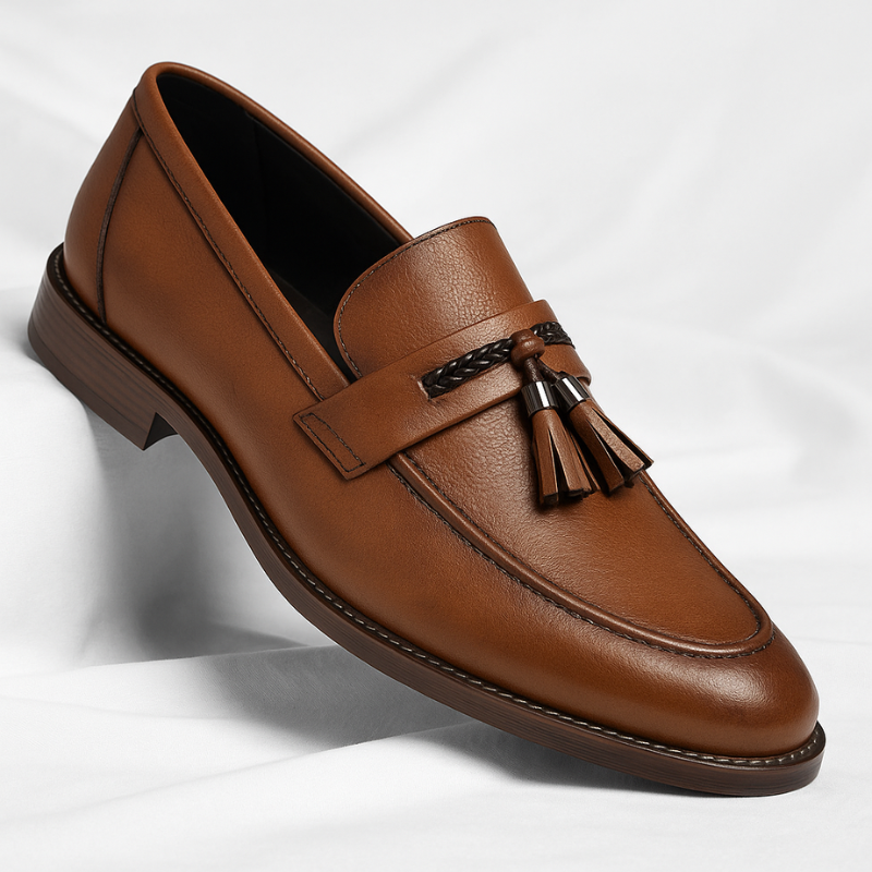 Marco Leather Tassel Slip-Ons