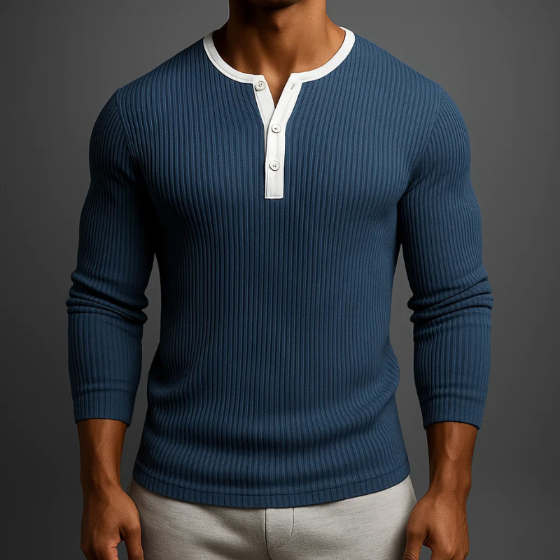 Brennan Long Sleeve Henley Shirt