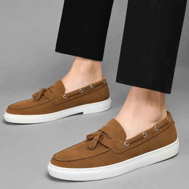 Mayfair Suede Loafers with Tassel Detail