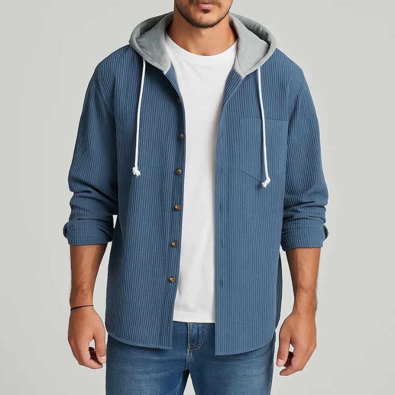Miller Corduroy Hooded Shirt