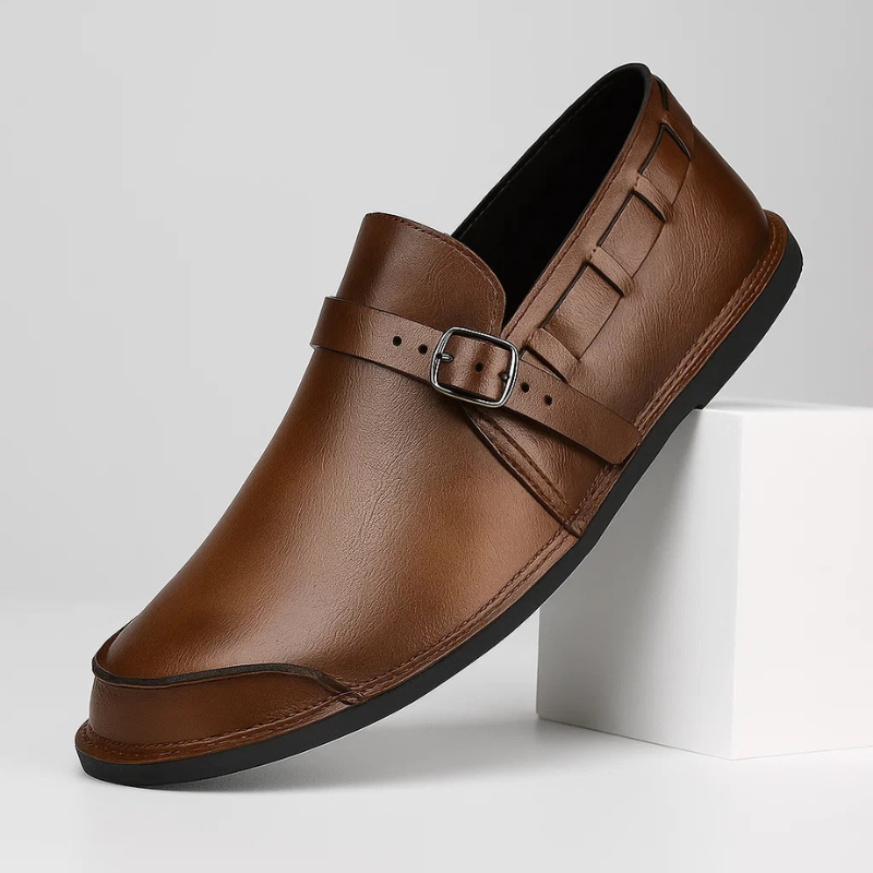Authentic Leather Loafers by Leonardo