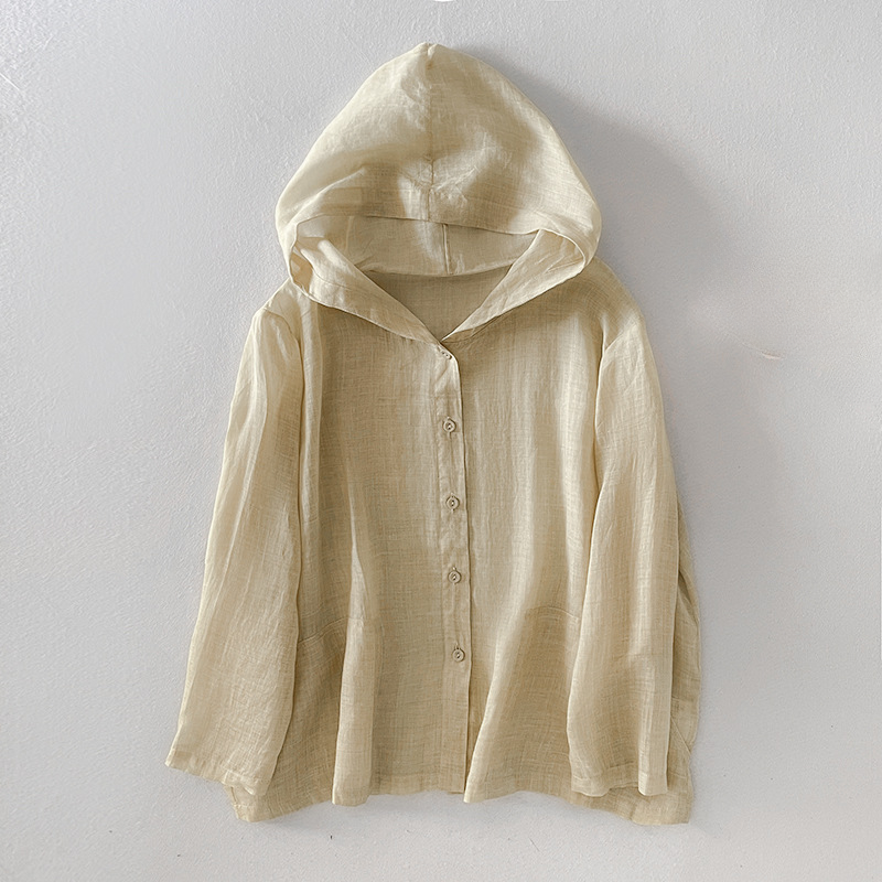Anya Taylor Linen Pullover Hoodie