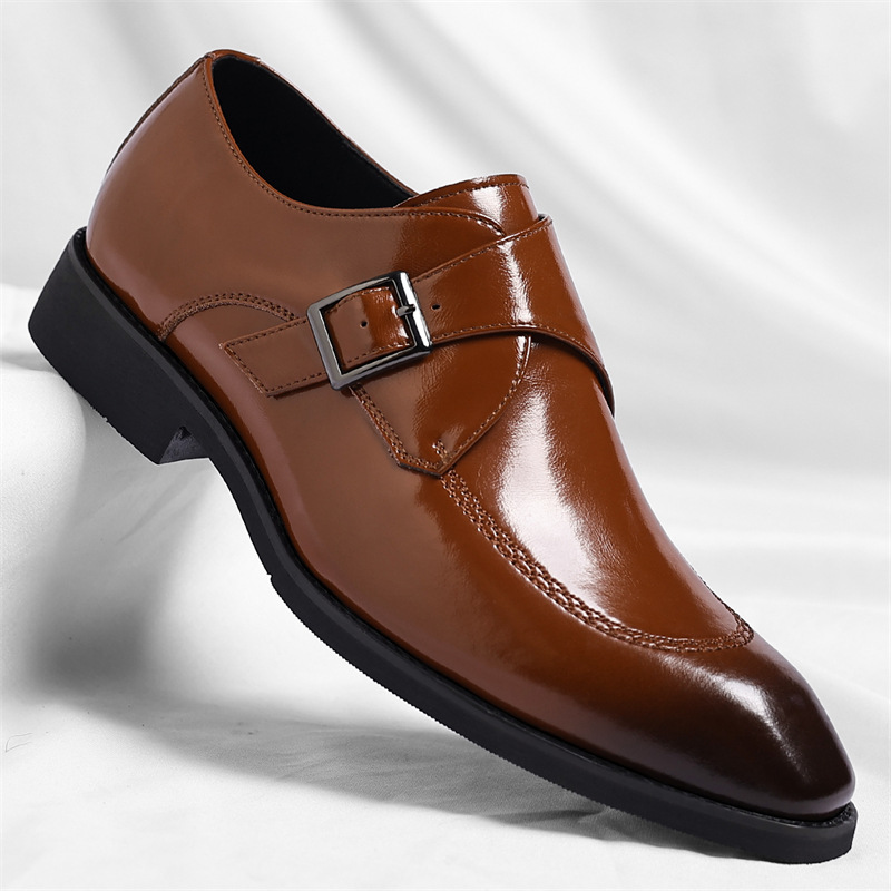 Danbury Leather Monk Strap Shoes