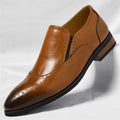 Cambridge Leather Brogue Slip-On Shoes