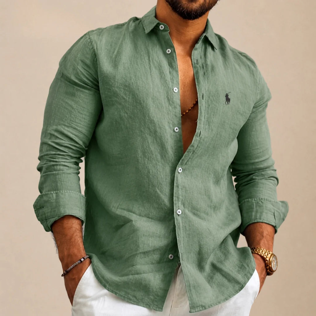 RL™ Men’s Premium Linen Button-Up Shirt