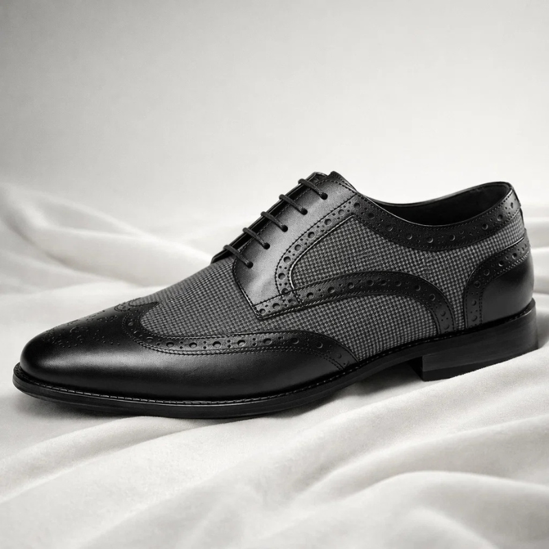 Gatsby Houndstooth Pattern Dress Shoes