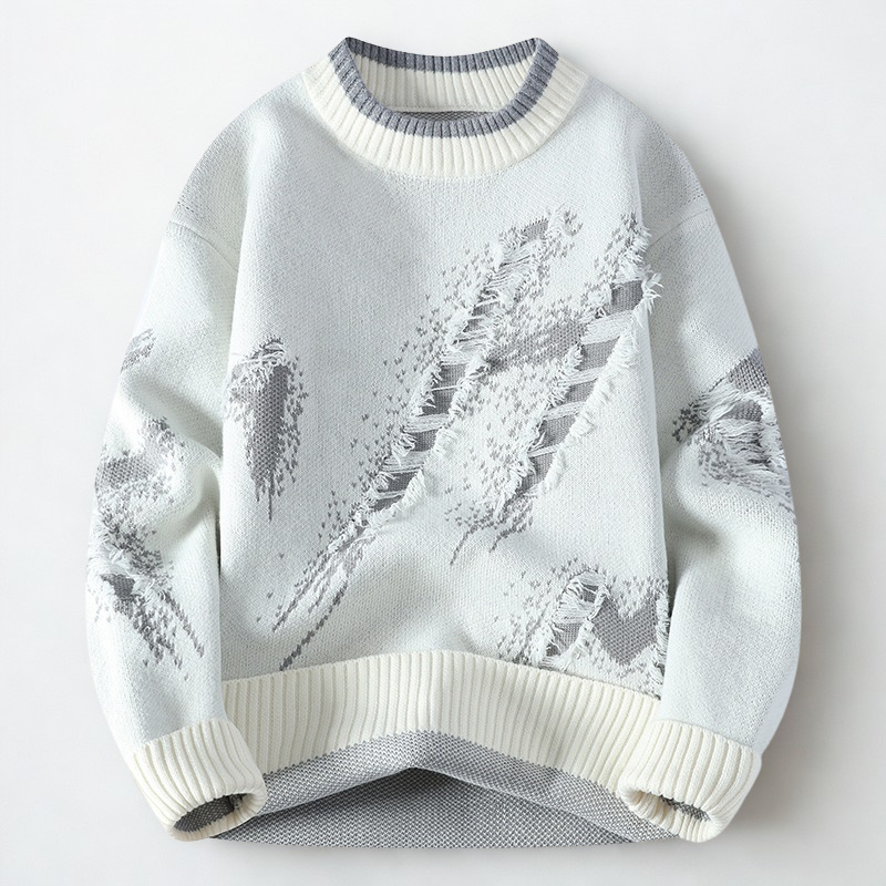 Vintage-Inspired Distressed Sweater