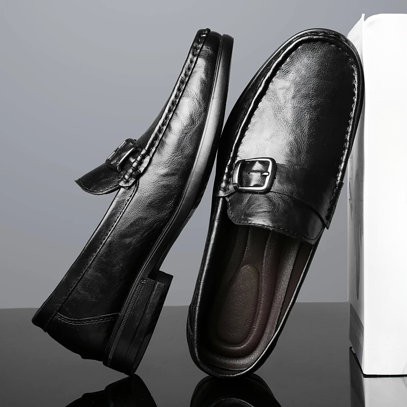 Luciano Genuine Italian Leather Slip-On Shoes