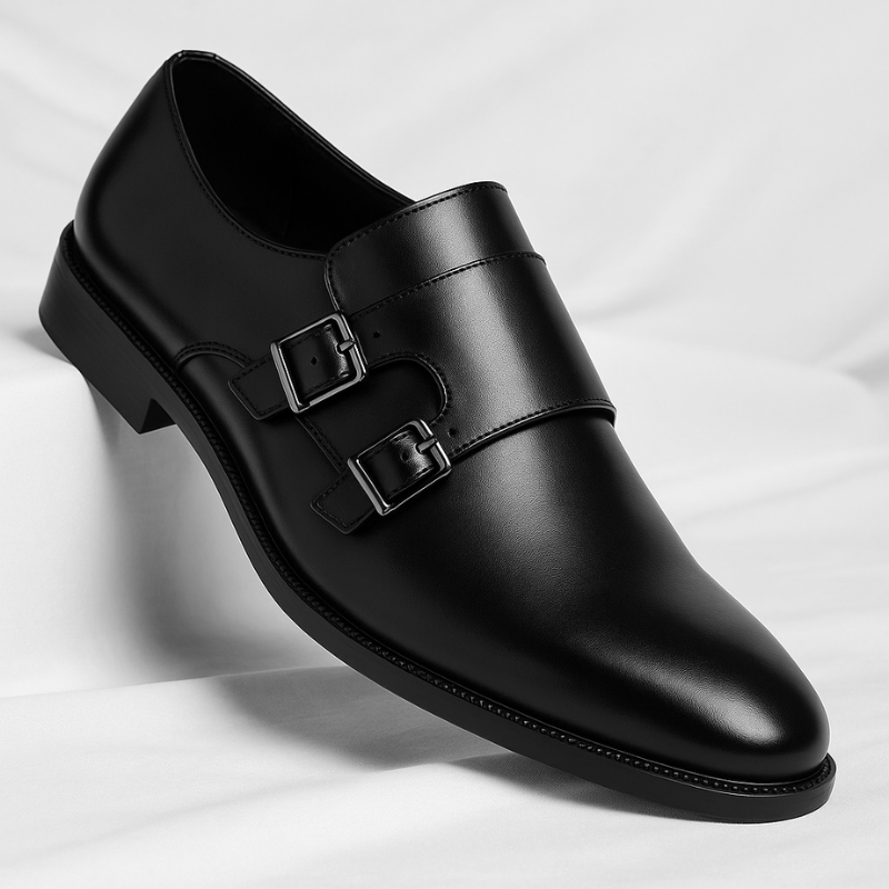Veneto Leather Monk Strap Shoes