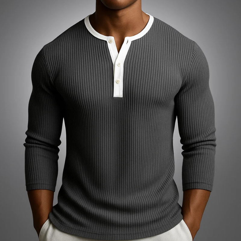 Brennan Long Sleeve Henley Shirt