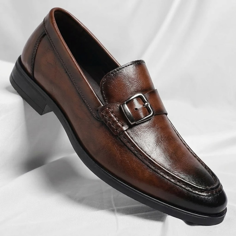 Luciano Genuine Italian Leather Slip-On Shoes