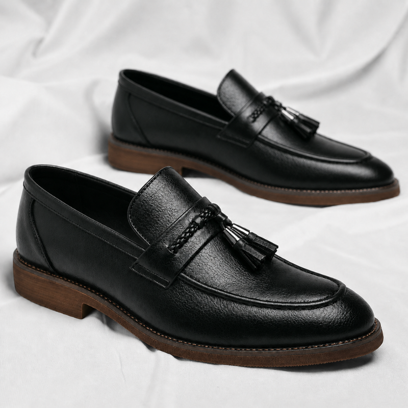 Veneto Leather Tassel Slip-Ons