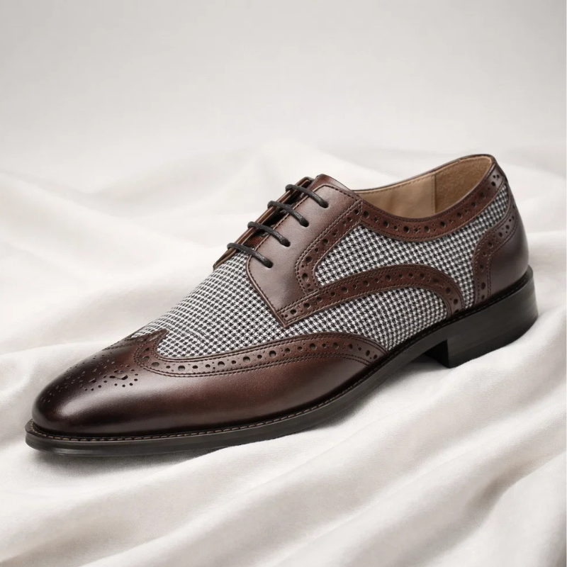Gatsby Houndstooth Pattern Dress Shoes