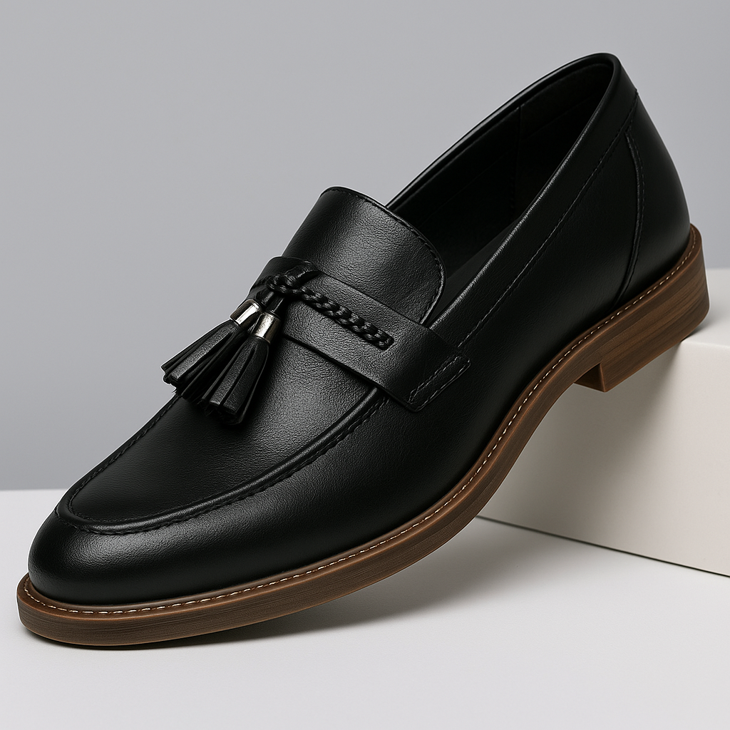 Italian Leather Tassel Loafers by Lusso