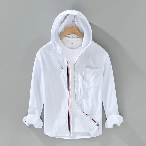 Linen Hoodie Shirt in Chelsea Style