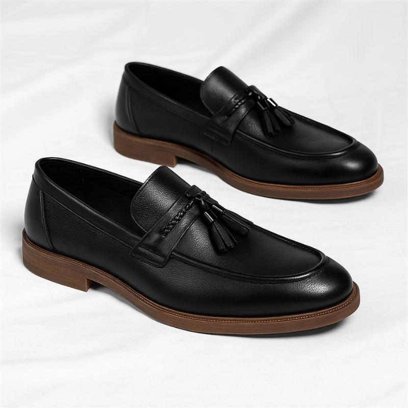 Marco Leather Tassel Slip-Ons