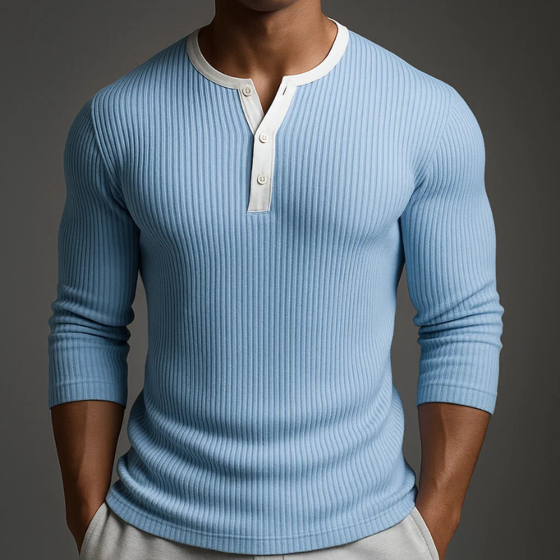 Brennan Long Sleeve Henley Shirt