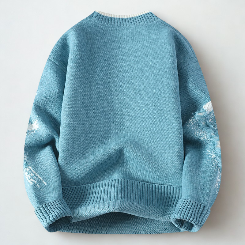Vintage-Inspired Distressed Sweater