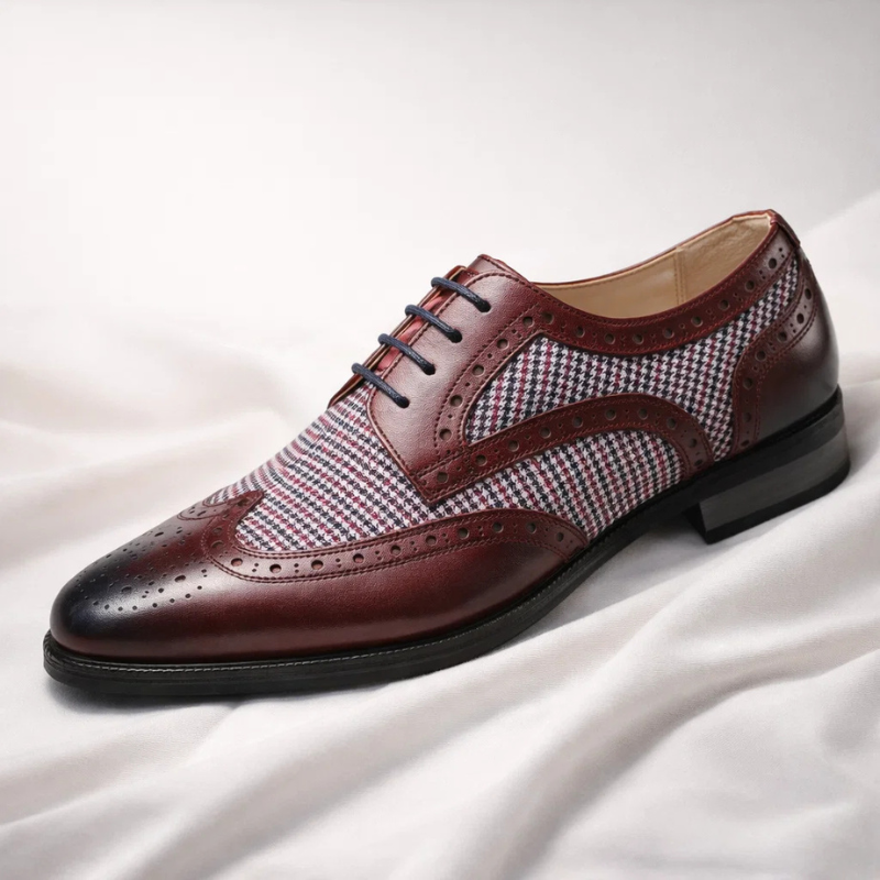 Gatsby Houndstooth Pattern Dress Shoes