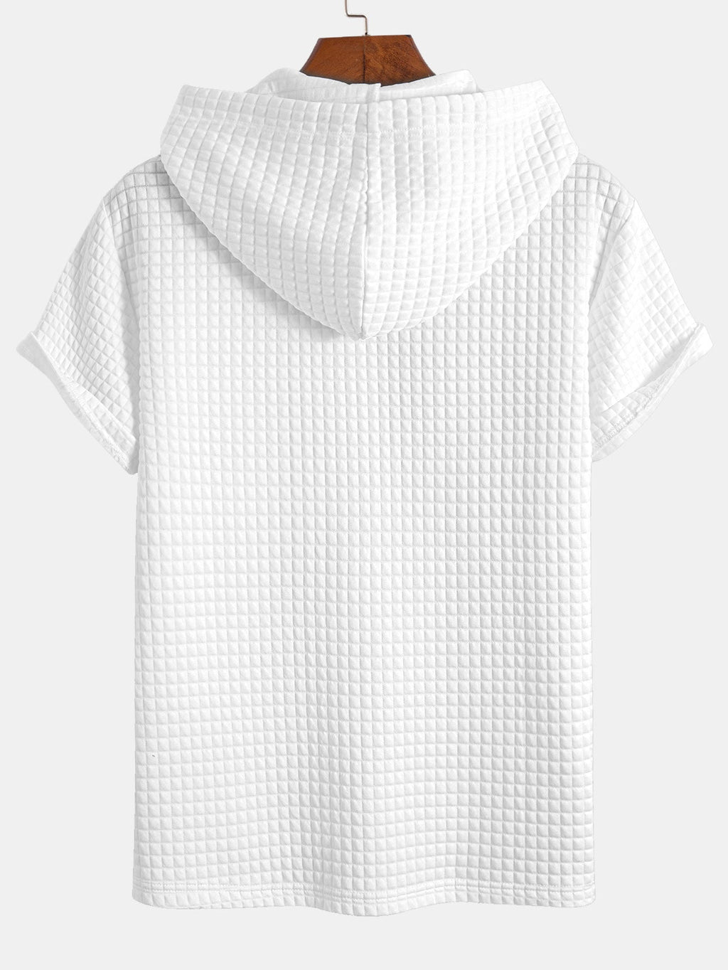 Kangaroo Pocket Waffle Hooded T-Shirt & Shorts