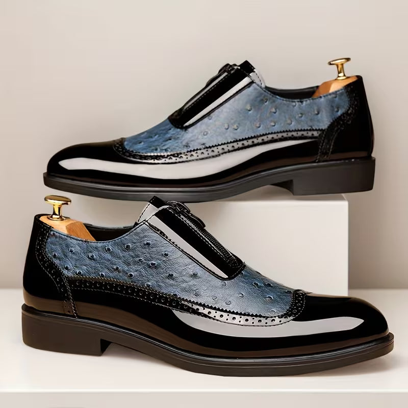 Ostrich Leather Oxford Shoes