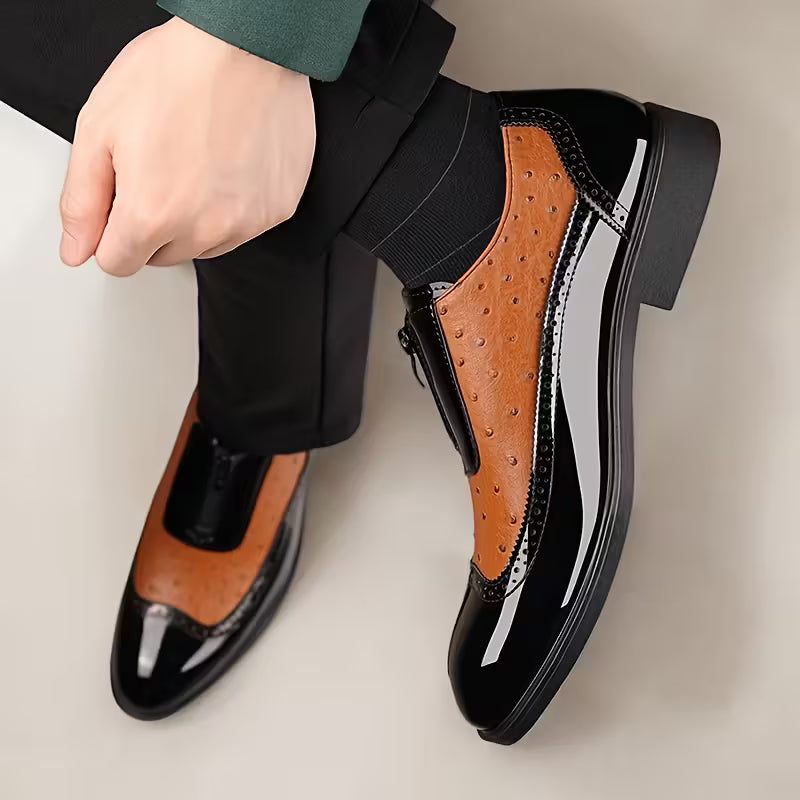 Ostrich Leather Oxford Shoes