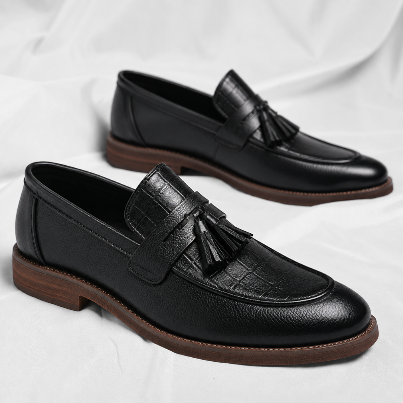 Siena Leather Loafers with Tassel Detail
