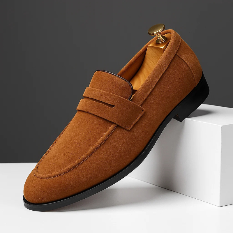 Marco Suede Penny Loafer Shoes