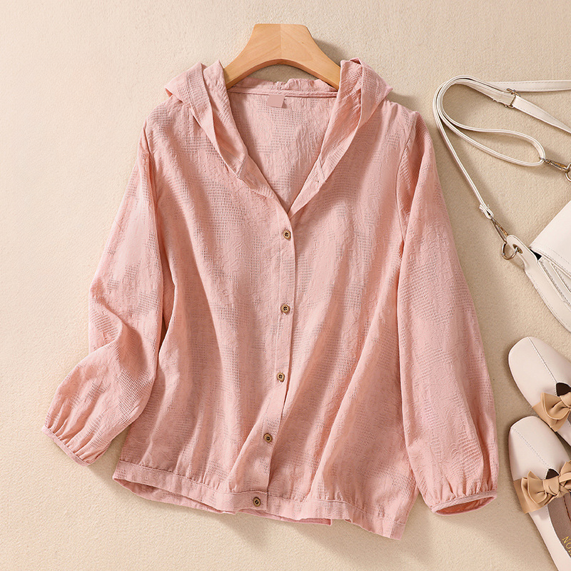 Linen Hoodie by Amanda