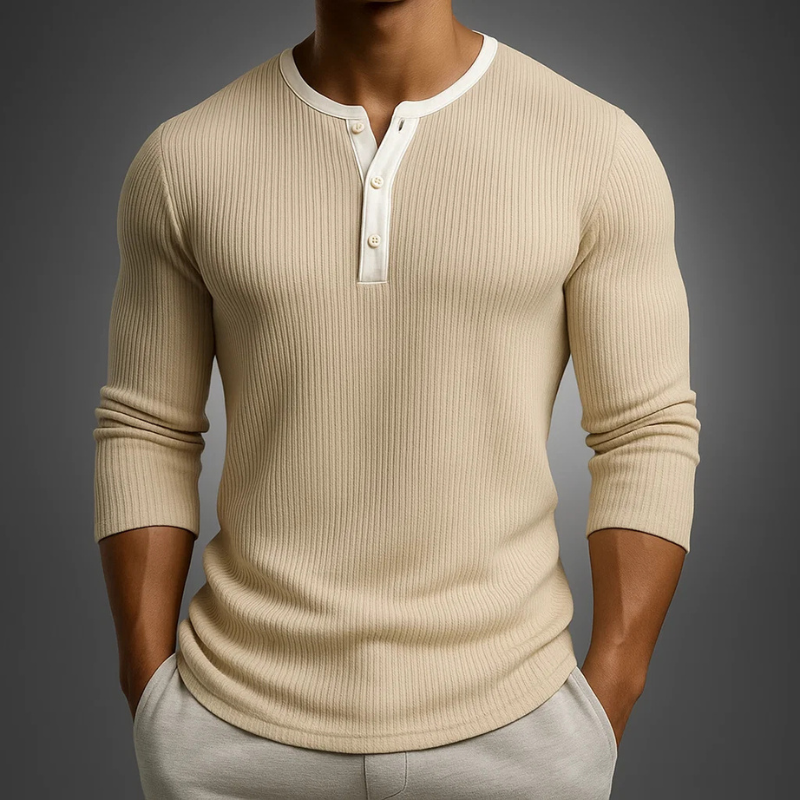 Brennan Long Sleeve Henley Shirt