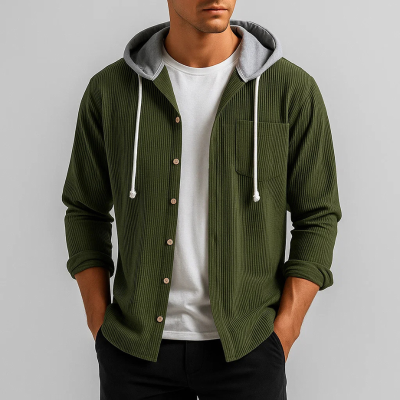 Miller Corduroy Hooded Shirt