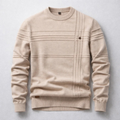 Hudson Cotton Sweater with Grid Knit Design